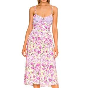 For Love & Lemons
Floral Print Midi Length Dress